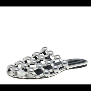 Alexander wang Amelia caged silver sandals